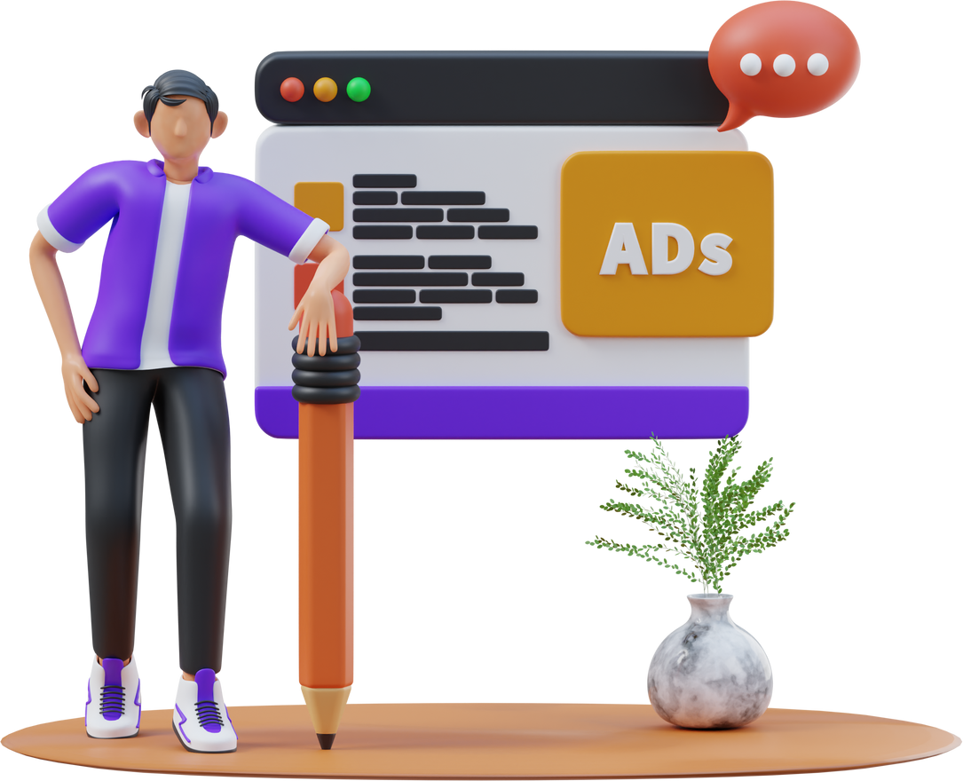 3d Ad Writing Illustration